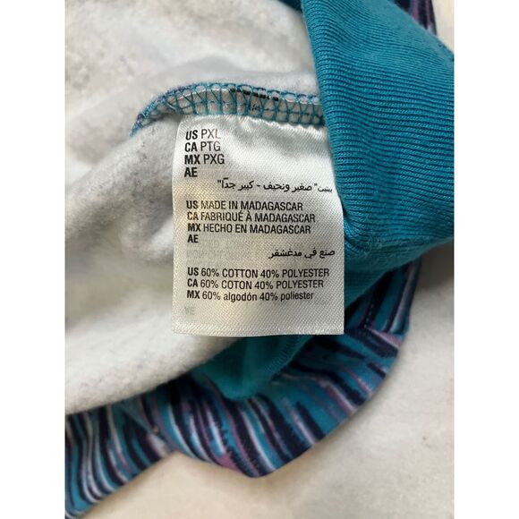Karen Scott Sport Space Dye Sweatshirt Turquoise Purple Plus XL PXL - Picture 7 of 7
